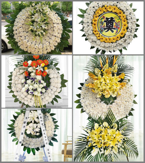 山东青岛平度市东阁街道小宝山村花圈速递